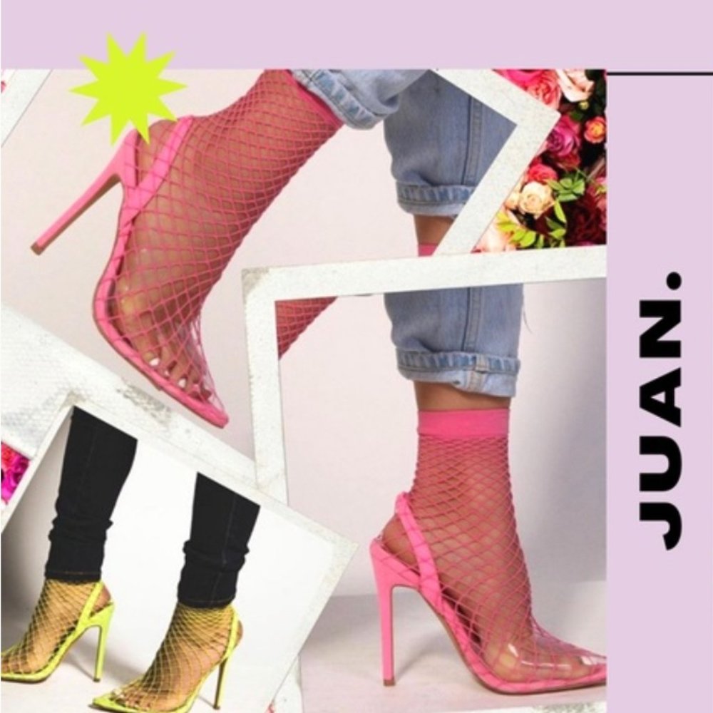 Cape Robbin Jaun Fishnet Heels
